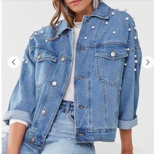 studded denim jacket forever 21
